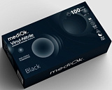 mediOk Перчатки VITRILE (vinyl-nitrile), черные неопудренные нестерильные  Размер L (50пар/уп)