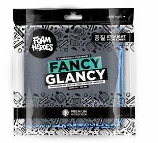 Foam Heroes Fancy Glancy микрофибра для очистки стекол с особым плетением 40х40см, 560г/м2