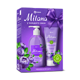 Подарочный набор «Milana черника в йогурте» мыло 300мл+крем 80мл