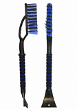 Щетка для снега со скребком Black&Blue поролоновая ручка, цветная ВВ1002 65см																							