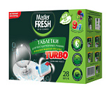 Master FRESH таблетки для п/м машины TURBO/9в1/в растворимой оболочке, 28 шт.  ТРЕХСЛОЙНЫЕ
