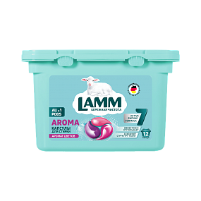 Средство для стирки жидкое в капсулах "Lamm Aroma" (12шт) 
