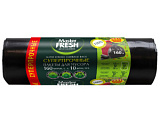 Master FRESH пакеты д/мусора XXXL суперпрочные 160л (10шт/уп) ЧЕРНЫЕ 28мкм усиленное дно