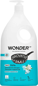 WONDER LAB Экогель для мытья посуды (жасмин и морская соль) 0,55 л 