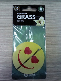 Картонный ароматизатор GRASS "Смайл" ваниль