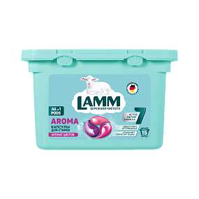 100 Средство для стирки жидкое в капсулах "Lamm Aroma"  (15шт)   (381739)