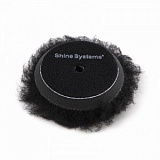 Shine Systems Black Wool Pad - полировальный круг из черного меха, 155 мм