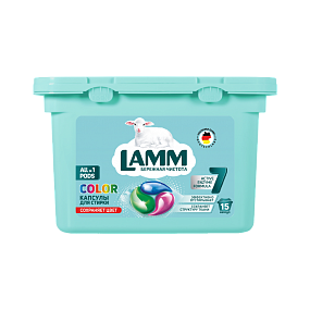 Средство для стирки жидкое в капсулах "Lamm Color"  (15шт)